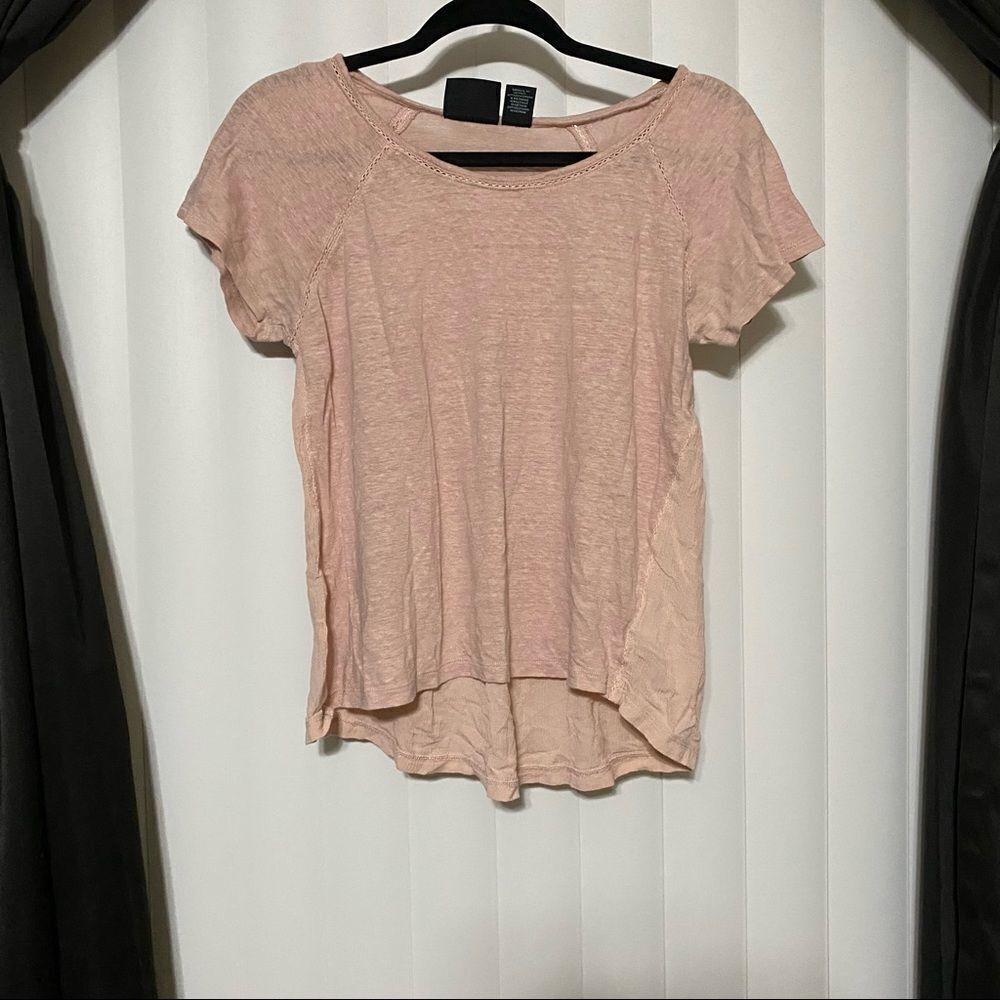 Cynthia Rowley blush hi/low blouse